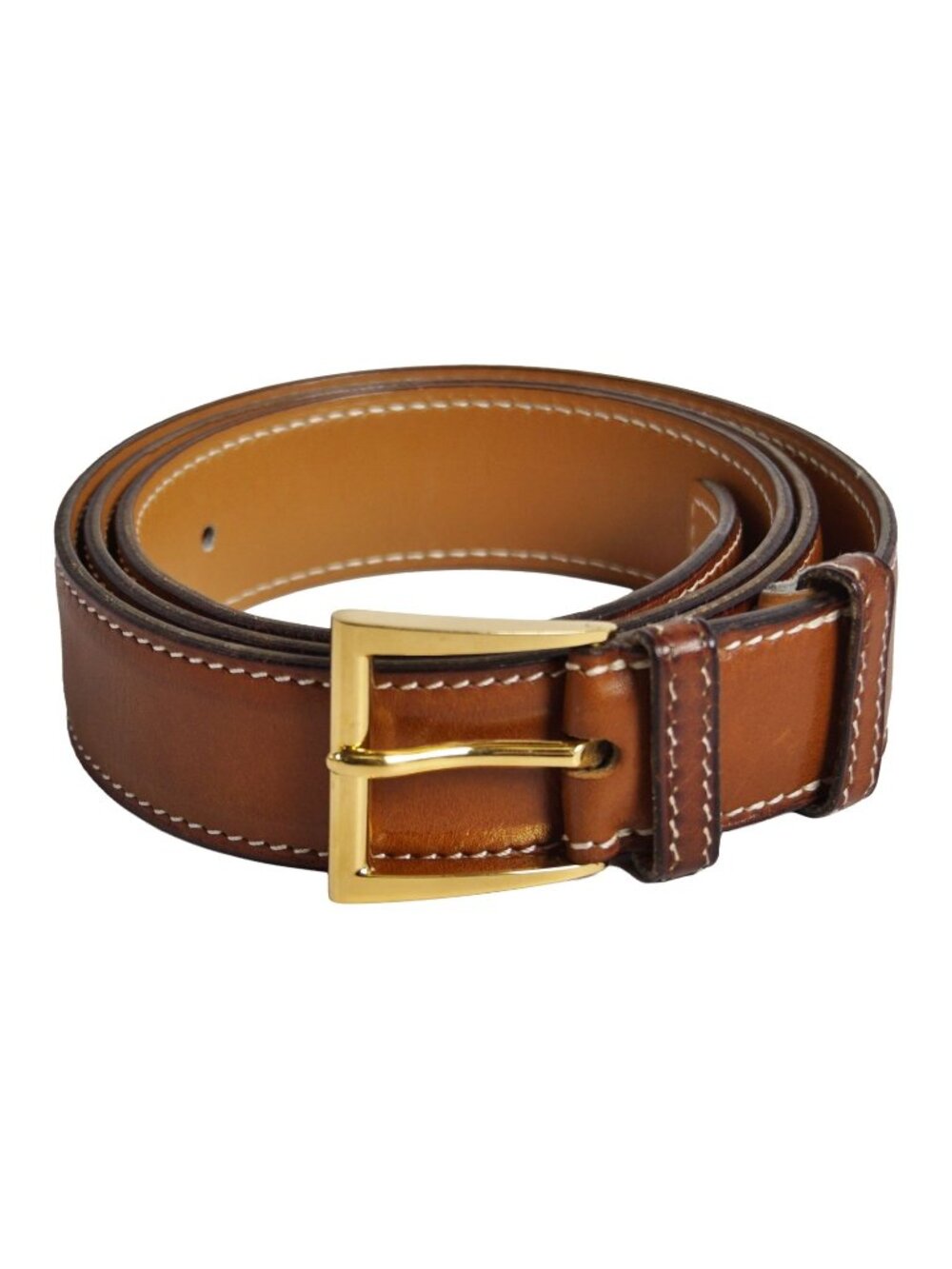 Hermes Vintage Belt Leather Buckle 100 Brown